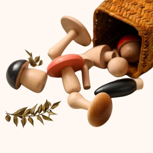 Boîte de champignons en bois 11 pièces - Loukie