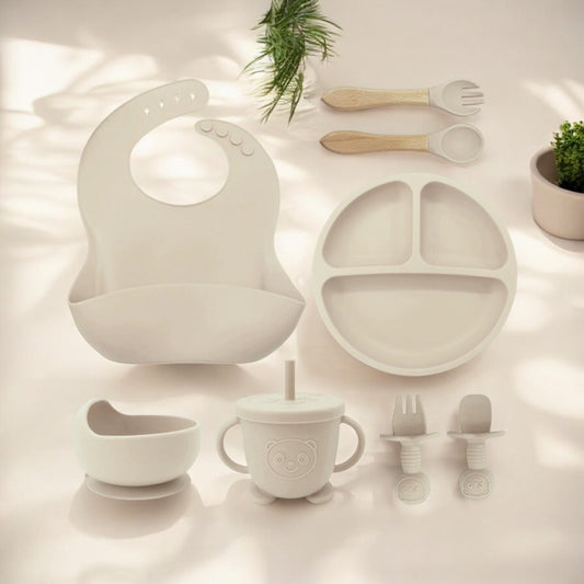 8 Piece Baby Meal Set in BPA-Free Food Grade Silicone